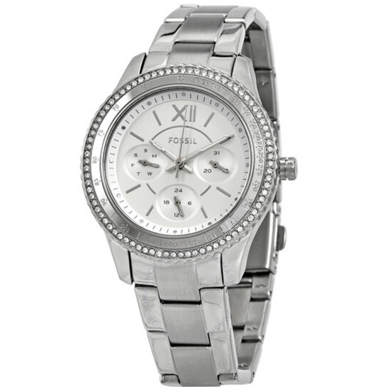 Stella Sport Chronograph Quartz Crystal Silver Dial Ladies Watch