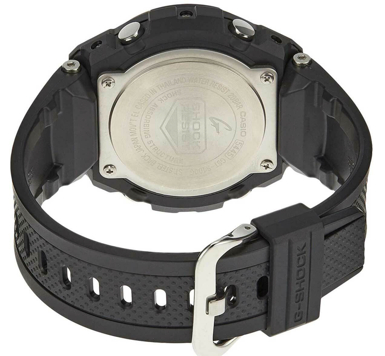 Casio Men's Watch G-Shock Quartz Analog-Digital Dial Black Resin Strap GSTS100G-1B
