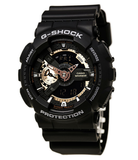 Casio GA110RG-1 Men's G-Shock Tough Analog & Digital Black Dial Dive Watch