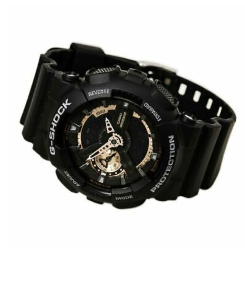 Casio GA110RG-1 Men's G-Shock Tough Analog & Digital Black Dial Dive Watch