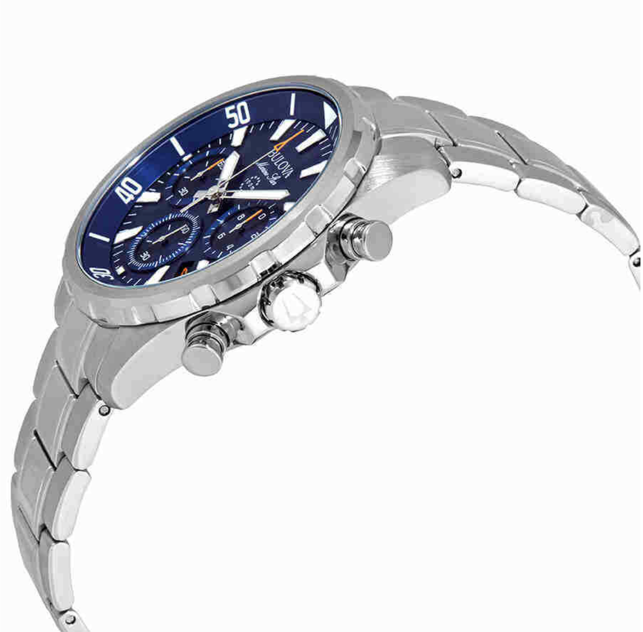 Bulova Marine Star Wristwatch for Men 43mm Case Stainless Steel, Stainless Steel