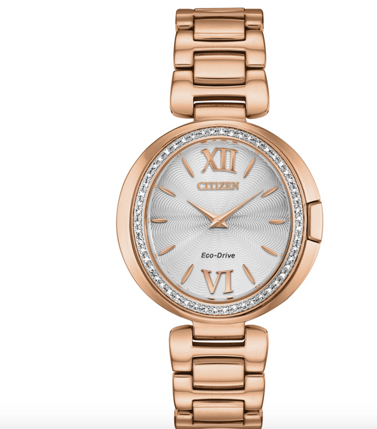 Citizen Eco-Drive Capella 34mm Pink Gold Stainless Steel Case with Pink Gold