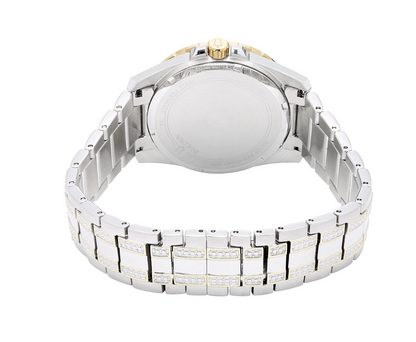 Bulova Men's Quartz Crystal Accent Date Indicator Two-Tone 43mm Watch