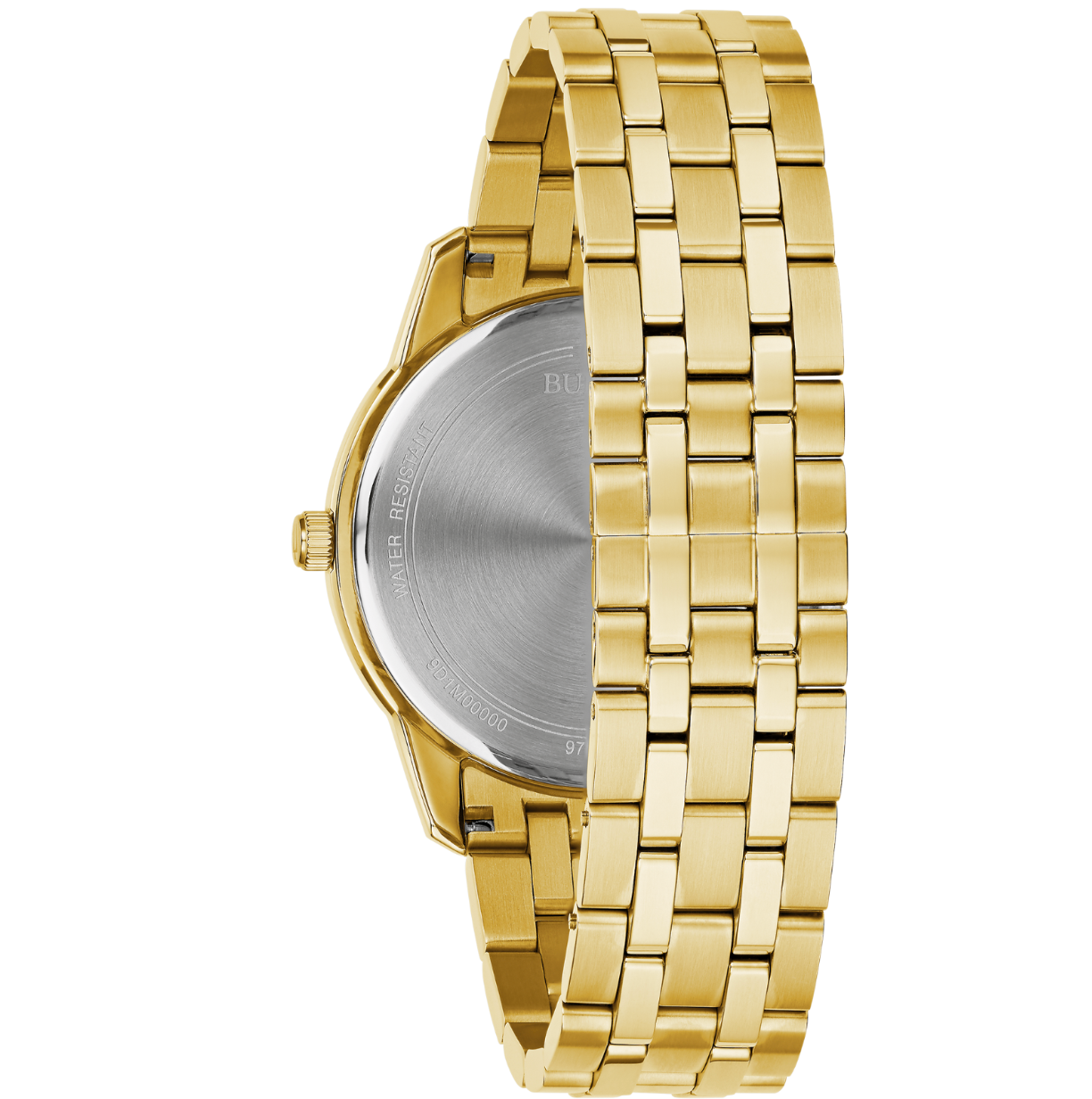 Bulova Sutton Men's Quartz Gold-Tone Calendar Diamond Indices Watch 40MM  97D123