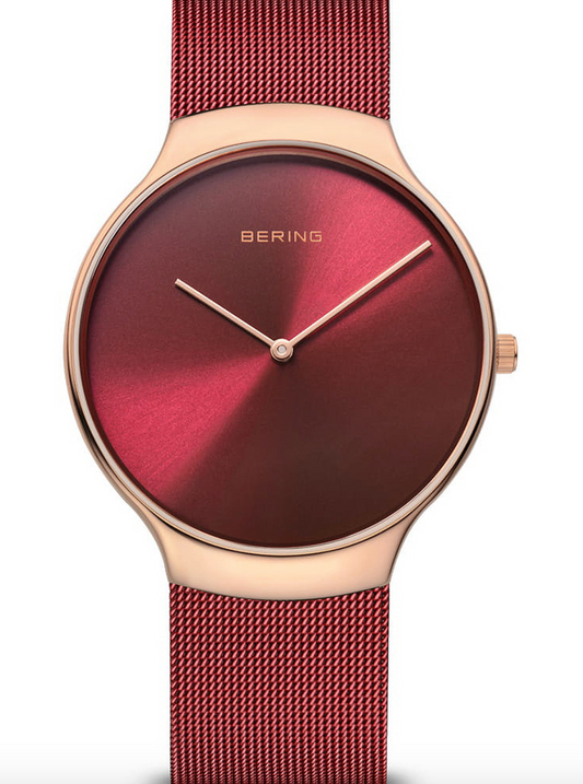 Bering Wrist Watch Limited Special Edition Red Rosé 13338-CHARITY