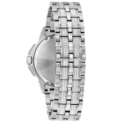 Bulova Men's Crystal Octava Chronograph Quartz Watch Pave Crystal Dial
