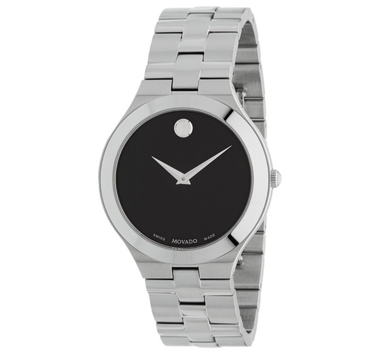 Brand New Movado Men’s Juro Stainless Steel Black Dial Watch 0607442