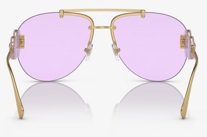 Versace Sunglasses VE2250 14871A 63mm Gold / Light Violet Lens