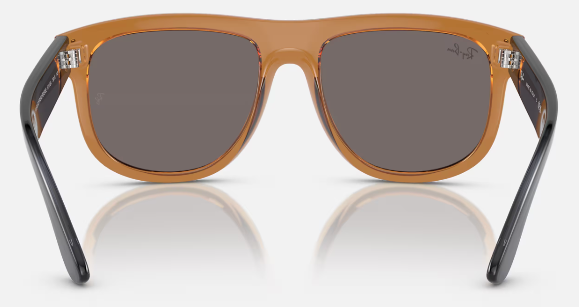 Ray-Ban BOYFRIEND REVERSE sunglasses with Transparent Camel Brown Injected frame