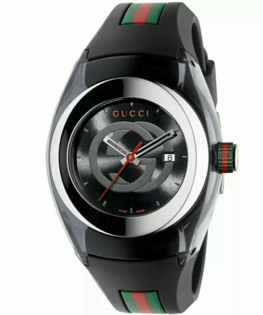 Gucci Sync XXL YA137101 Black Rubber Band Black Dial Unisex Watch