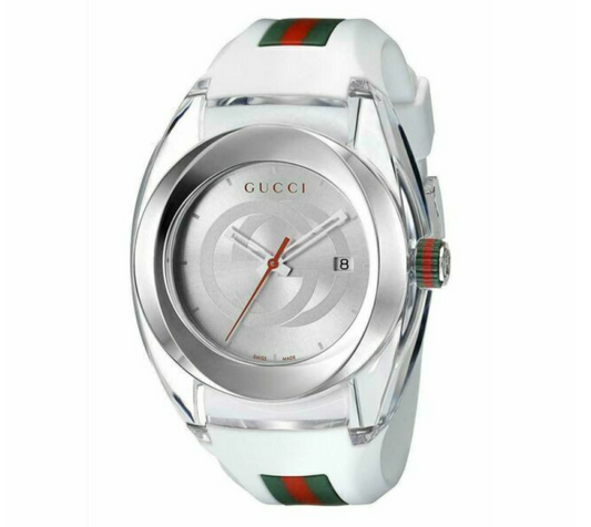 Gucci SYNC XXL 46MM Men's White Stainless Steel Watch YA137102