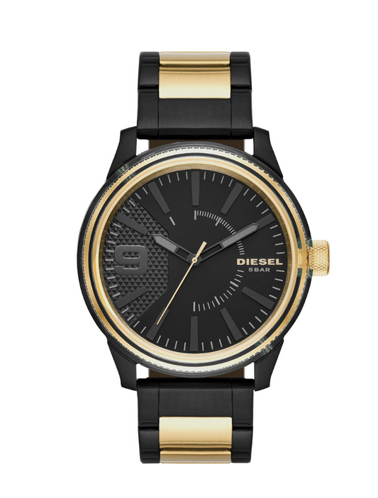 Diesel Men's Rasp DZ1877 Black & Gold Stainless Steel Two Tone Watch