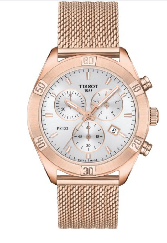 Tissot PR 100 Chronograph Quartz Silver Dial Men's Watch T101.917.33.031.00