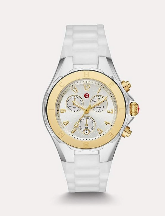 Michele Jellybean Two-Tone 18k Gold Watch MWW12F000094