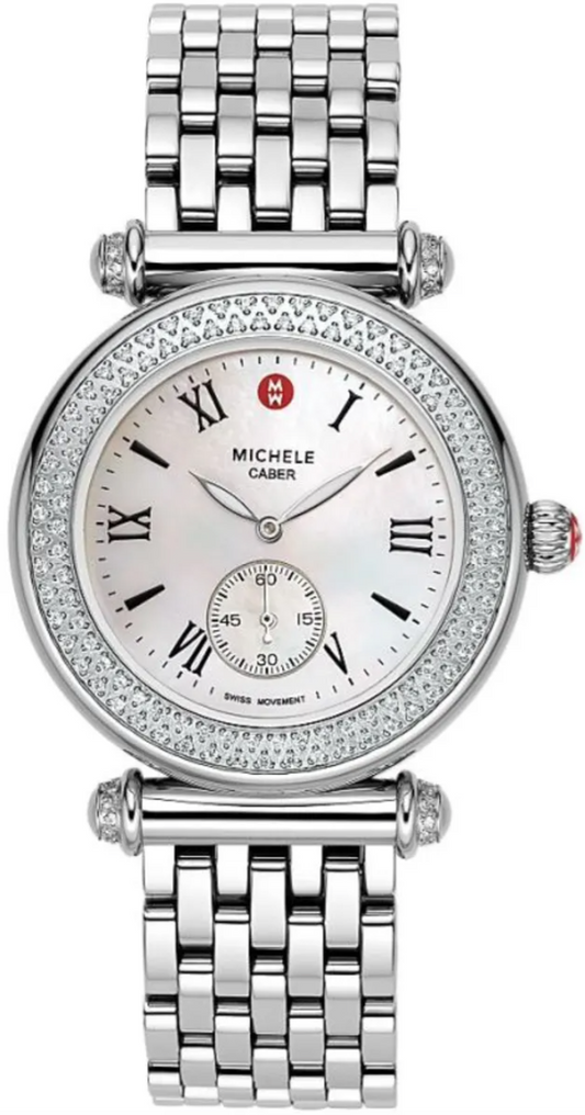 Michele Silver Diamond Caber Ladies Watch MWW16A000001